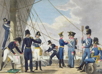 La nueva Real Armada Imperial Austriaca después de las Guerras Napoleónicas, c.1820 de Phillip von Stubenrauch